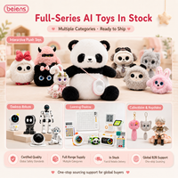 Peluche intelligente Beiens A1 AI LeLe Panda avec fonction de mémoire ChatGPT, assistant de croissance IA pour enfants, noir et marron, en polyester, cadeau