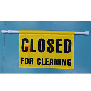 पीले सुरक्षा खतरे ध्वज कस्टम डिजाइन मुद्रण नायलॉन पॉलिएस्टर फांसी सुरक्षा चेतावनी संकेत - Product Image 2