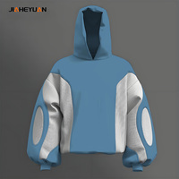Sweat-shirt Homme 460 GSM épais, coupe oversize, structure 3D sculpturale rembourrée, style Techwear minimaliste, personnalisable OEM