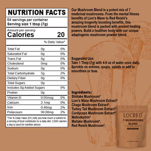 Органический порошок из 7 грибов, 454 г (1 фунт), подходит для кофе: Львиная грива, Кордицепс, Чага, Туркиш-хвост, Шиитаке, Майтаке, Красный Рейши - Product Image 3