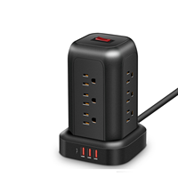 Tour de cordon de charge lourde tout-en-un Offre Spéciale multiprise 1.5m prise d'extension flexible prise américaine standard 13A nominale faite ABS