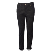 Jean en coton délavé coupe droite, respirant, style urbain, décontracté, extensible, broderie unie, bouton, printemps