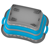 Panier à linge pliable 60L en PP+TPE avec 3 poignées, organisateur de cuisine, seau à linge, fruits, légumes, serpillière, personnalisable en usine
