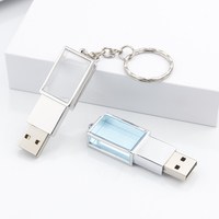 USB Flash Drive kristal emas, Flash Drive kecepatan tinggi 32GB hingga 128GB, hadiah bisnis
