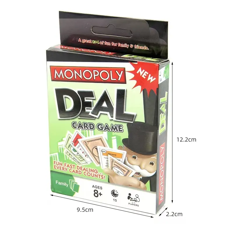 Benutzer definierte beliebte Monopoli Deal Kartenspiel Großhandel Kartenspiel zum Spaß