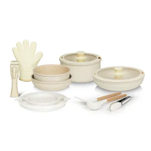 2024 New hot selling Stack pots set with removable handle eco-friendly cookware set