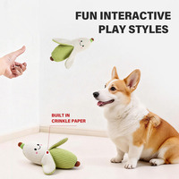 Jouets pour chiens en peluche douce, écologiques, à motifs de fruits variés, avec couineur, en plastique et coton, pour la dentition et le jeu des animaux de compagnie