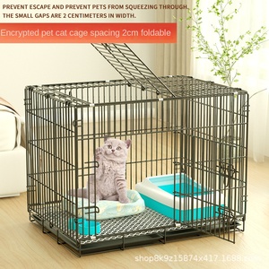Cage à chien pliable en métal pour intérieur 2025, plateau en plastique, bouton, motif solide, écologique, parc pour chiots de petite race, séparateur - Product Image 5