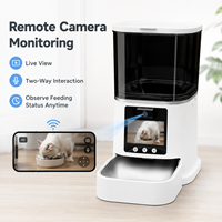 Distributeur automatique de nourriture pour animaux de compagnie, contrôle par application, distribution de portions programmée, caméra, interaction vocale, étanche, système de batterie de secours, 4,5 L