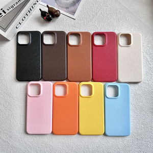 Bon marché, étui souple en silicone simple, texture cuir, <span class=keywords><strong>coque</strong></span> arrière flexible anti-empreintes digitales pour <span class=keywords><strong>iPhone</strong></span> 16 Pro Max 15 14 13 12 <span class=keywords><strong>11</strong></span> - Product Image 4