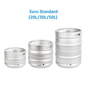 Barril de Cerveza de Acero Inoxidable 304 Estándar Europeo de 20L 30L 50L, Tipo A/D/S/G, Barril de Almacenamiento de Cerveza Vacío al por Mayor - Product Image 1