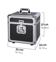 Grande capacité 7/12 pouces CD/LP Vinyl Record Case Hard DVD Aluminium Storage Case Robuste Aluminium CD Display Collection Case