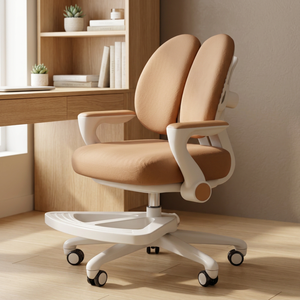 Modern Ergonomic <b>Living</b> <b>Room</b> <b>Chair</b> With Split Back Plastic Base Fabric Upholstery Minimalist Design Home Office Furniture - Product Image 4