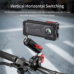 Biểu Tượng Tùy Chỉnh Hợp Kim Nhôm Bảo Vệ Vlogging Máy Ảnh Khung Trường Hợp Kim Loại Máy Ảnh Lồng Máy Ảnh Giàn Khoan Cho Insta360 X5 Phụ Kiện - Product Image 5