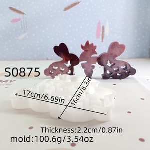 แม่พิมพ์หล่อเรซินทำด้วยมือสำหรับเครื่องประดับตกแต่งสไตล์ DIY แม่พิมพ์ซิลิโคนสำหรับตั้งโต๊ะเครื่องมือทำเค้ก - Product Image 3