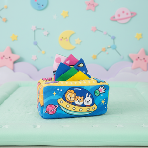 Joysun Jouets sensoriels cognitifs en tissu pour l'éveil des tout-petits, boîte à mouchoirs pour bébé, jouets créatifs éducatifs STEM pour les voyages - Product Image 1