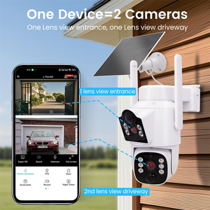 Câmera de Segurança Inteligente Controlada por Aplicativo com Áudio Bidirecional, Pan-Tilt, Alerta de Movimento em Nuvem, para Uso Interno/Externo, Solar, Visão Noturna - Product Image 2