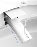 Salle de bain moderne design de luxe Toilette automatique monobloc en céramique Bidet intelligent Commode Toilette intelligente montée au sol