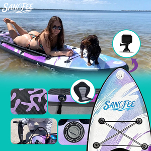 Planche de SUP <span class=keywords><strong>gonflable</strong></span> 10'6" <span class=keywords><strong>violet</strong></span> vif corail, design élégant vie marine, en PVC 1.2MM, avec sac étanche - Product Image 5