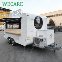 WECARE Street Mobile Bar Café Rafraîchissement Léger Petit Déjeuner Donut Remorque Alimentaire Entièrement Équipé Vintage Dessert Burger Food Truck