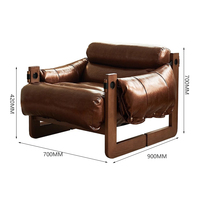 Haute qualité 1 places en cuir PU canapé d'intérieur pouf de luxe canapé chaise pour salon confortable avec matériau de remplissage en coton