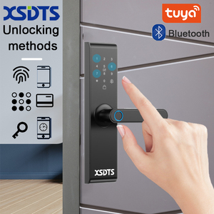 Xsdts tuya wifi thông minh khóa cửa có tính năng sinh trắc học vân tay thẻ Key và tạm thời mật khẩu truy cập - Product Image 2