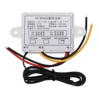 Controlador de temperatura Digital LED, termostato para incubadora, interruptor de calefacción de refrigeración, 10A, 12V, 24V, 110V ~ 220V, XH-W3002