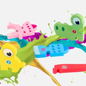 Tốt nhất bán Montessori giáo dục tự làm đồ chơi <span class=keywords><strong>3D</strong></span> phim hoạt hình bằng gỗ khối ghép hình câu đố Hội Đồng Quản trị cho trẻ em học tập & vui vẻ - Product Image 4