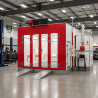Cabine de peinture automobile avec chauffage électrique et brûleur diesel, unité d'apport d'air à flux uniforme pour une finition de revêtement de véhicule de qualité supérieure