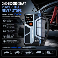 Compresseur d'air portable haute qualité 12800mAh au phosphate de fer et de lithium, 150 PSI, avec écran LCD et lumière LED pour voiture