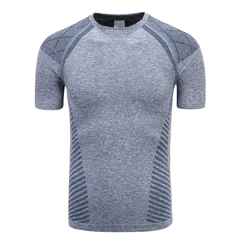 Amazon Hot Sells Quick Dry Moisture Wicking Active Athletic Tech Performance Light Seamless Men's V Neck T-Shirt
