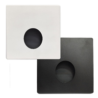 Lampe d'escalier magnétique encastrée ultra-mince de type 86, lampe murale dissimulée étanche IP65 à large plage de tension pour couloir extérieur