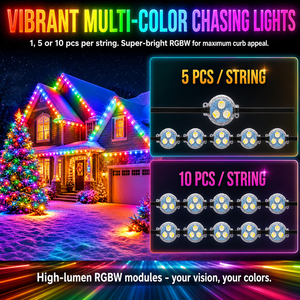 Éclairage extérieur permanent en PVC LED 12V 24V 36V, étanche IP68, lumières de Noël et de fêtes, 200ft 400ft 500ft, éclairage de pignon - Product Image 5