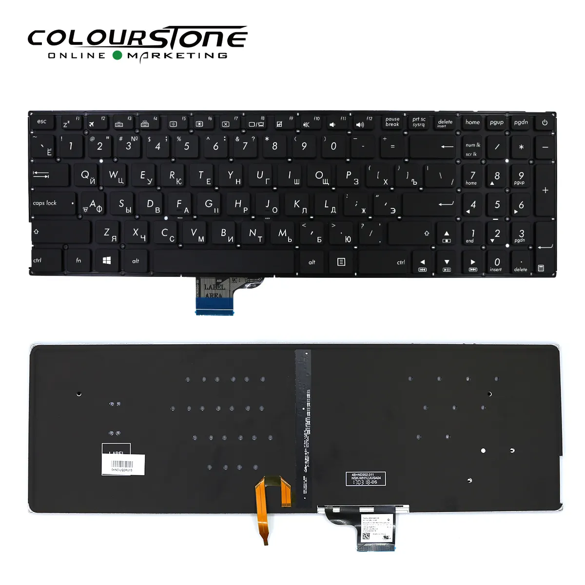 High quality laptop assembly parts Russian laptop keyboard replacement parts for ASUS UX510