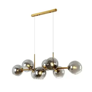Black Gold LED Hanging Lamp Modern 8 Heads Magic Bean Pendant Lights For Home Indoor Living Room Bedroom