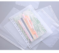 Reiß verschluss tasche A4 A5 A6 A7 B5 PVC Klar Transparent Matti erter Kunststoff Wieder verwendbarer selbst dichten der Druck verschluss beutel Reiß verschluss tasche Für Ring binder