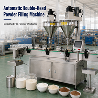 Machine de remplissage automatique de poudre haute précision à double tête à vis sans fin pour épices et café, de 50g à 1000g