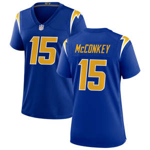 반소매와 자수 로고가있는 여자 로스 앤젤레스 미식 축구 유니폼 맞춤형 청소년 스포츠 유니폼 - Product Image 5