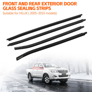 Guarnizioni per Vetri <span class=keywords><strong>Auto</strong></span>, Strisce Antipioggia per Porte 68161-0K010 68162-0K010 per Toyota HILUX GGN #   KUN #    LAN #   TGN #   2005-2015 - Product Image 2
