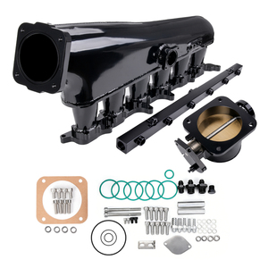 Collecteur d'admission pour <span class=keywords><strong>Toyota</strong></span> <span class=keywords><strong>Supra</strong></span> MK4 2JZ-GE, kit de collecteur d'admission personnalisé avec rail de carburant, corps de papillon, kit de collecteur d'admission 90 mm - Product Image 2