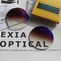 EXIA M2A 1,61 Gafas de sol Lente Gradiente Color marrón Anti-impacto SHMC Azul Recubierto UV400 Base Curve 3