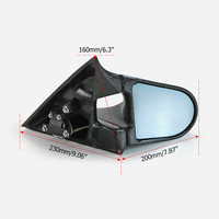 Rétroviseur aérodynamique EPR Nissan Fairlady Z Z33 350Z en fibre de carbone pour conduite à droite, modèle A-350Z-MC-TI-GND-R, installation par perçage garantie
