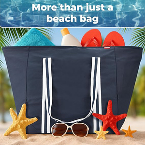 Sac de plage surdimensionné personnalisé pour femme, imperméable, pliable, pour la <span class=keywords><strong>piscine</strong></span>, les vacances d'été, le shopping quotidien en extérieur - Product Image 2