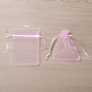 50 Sacchetti in Organza 7x9 cm, Sacchetti Regalo Neri Traspiranti in Tulle con Coulisse, in Rete Trasparente per Matrimoni, Gioielli, Trucchi, Caramelle - Product Image 3