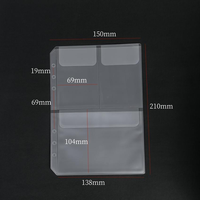 Pochette de classement PVC à 6 trous A5 A6 A7, enveloppe budgétaire, pochette de classement sans fermeture éclair pour carnet, classement et rangement