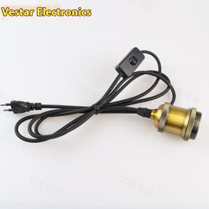 यूरोपीय मानक रेट्रो ई 27 लैंप धारक में स्विच वायर एल्यूमीनियम का नेतृत्व वाला बल्ब एंटीक लैम्प शामिल है। - Product Image 3