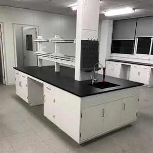 Meja Lab Baja Kelas Tinggi dengan Worktop Resin Epoksi, Bagus untuk Tahan Kimia Tahan Gores