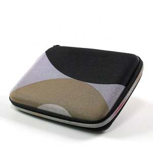 Portefeuille porte-cartes de visite et de crédit en cuir PU de luxe avec logo personnalisé, fermeture éclair et blocage RFID - Product Image 1