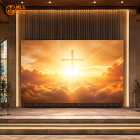 Écran LED d'intérieur silencieux sans ventilateur P2.5 P3, panneau mural vidéo LED sans soudure pour église, service du dimanche, salle de culte