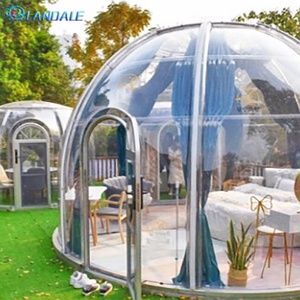 Dôme transparent en polycarbonate, tente bulle pour chambre étoilée, <span class=keywords><strong>camping</strong></span> extérieur, restaurant, séjour à la maison, 4m, 5m, 6m - Product Image 1